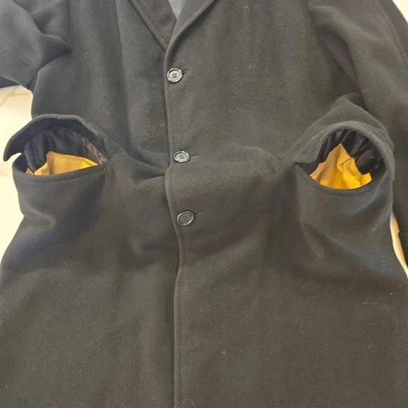 VTG 100% Cashmere USA Union Made Anderson Little Co. Coat Mens Size Large Black - Picture 3 of 13
